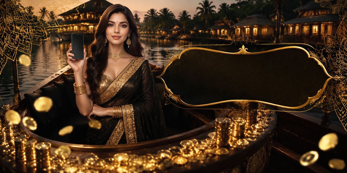 Kerala model using mobile casino app outdoors